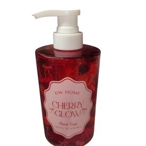 DW Home Cherry Glow Hand Soap  Refillable Glass Jar